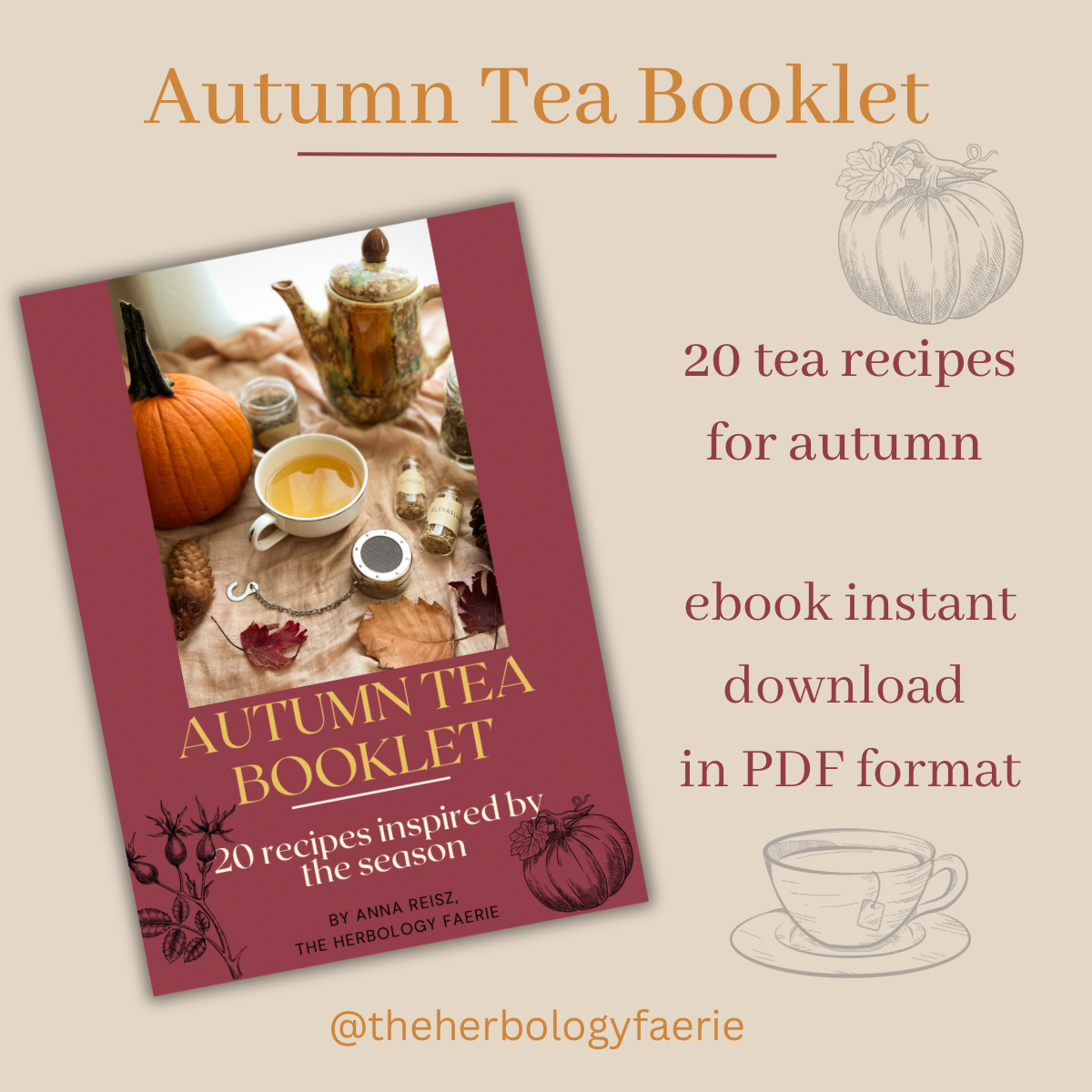 Autumn Tea Recipe Booklet by The Herbology Faerie
