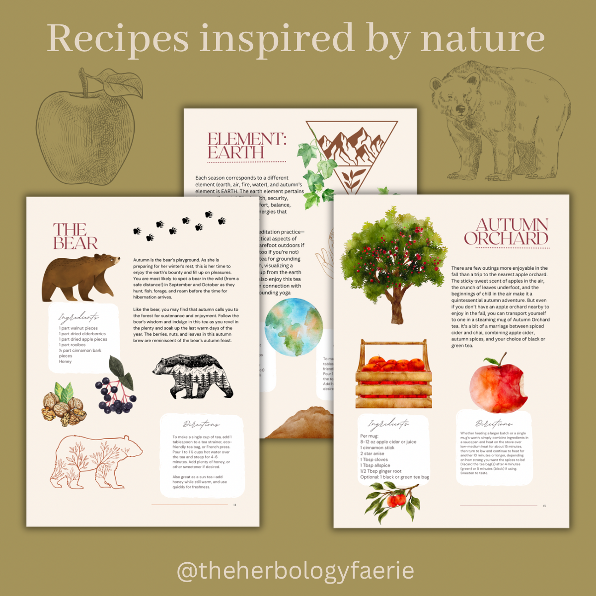 Autumn Tea Recipe Booklet by The Herbology Faerie