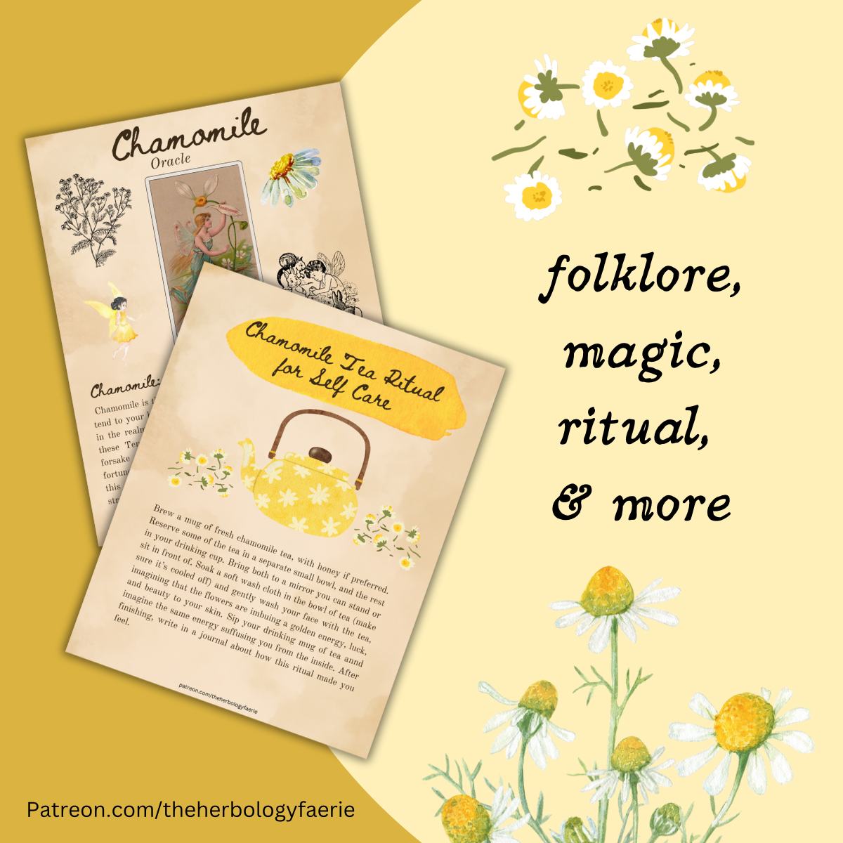 Chamomile Grimoire Pages by The Herbology Faerie