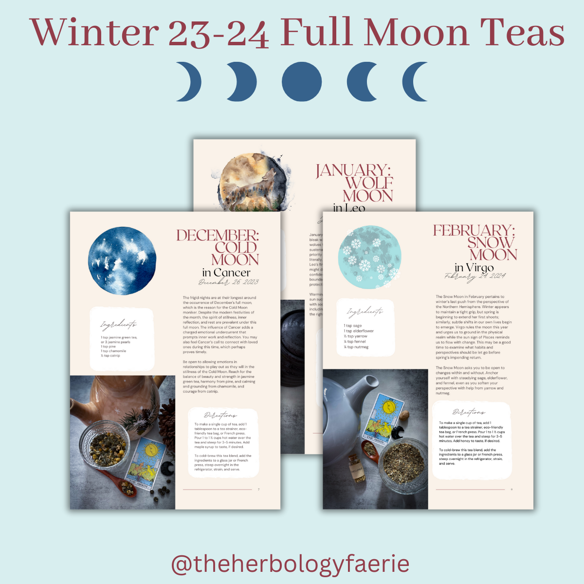 Winter Tea Recipe Booklet by The Herbology Faerie