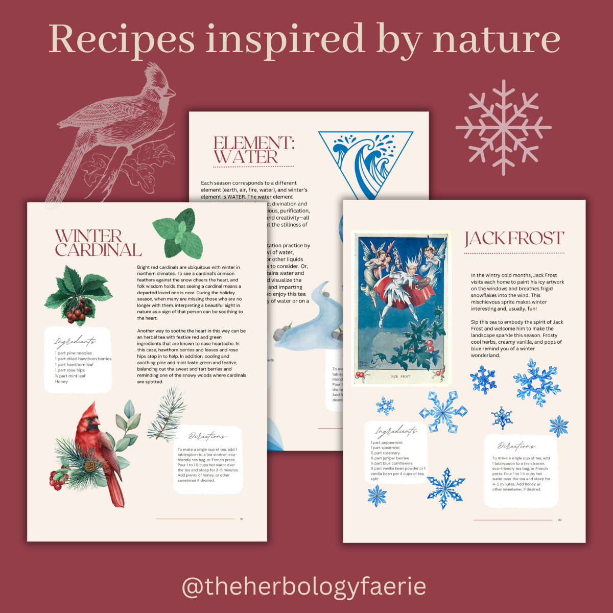 Winter Tea Recipe Booklet by The Herbology Faerie