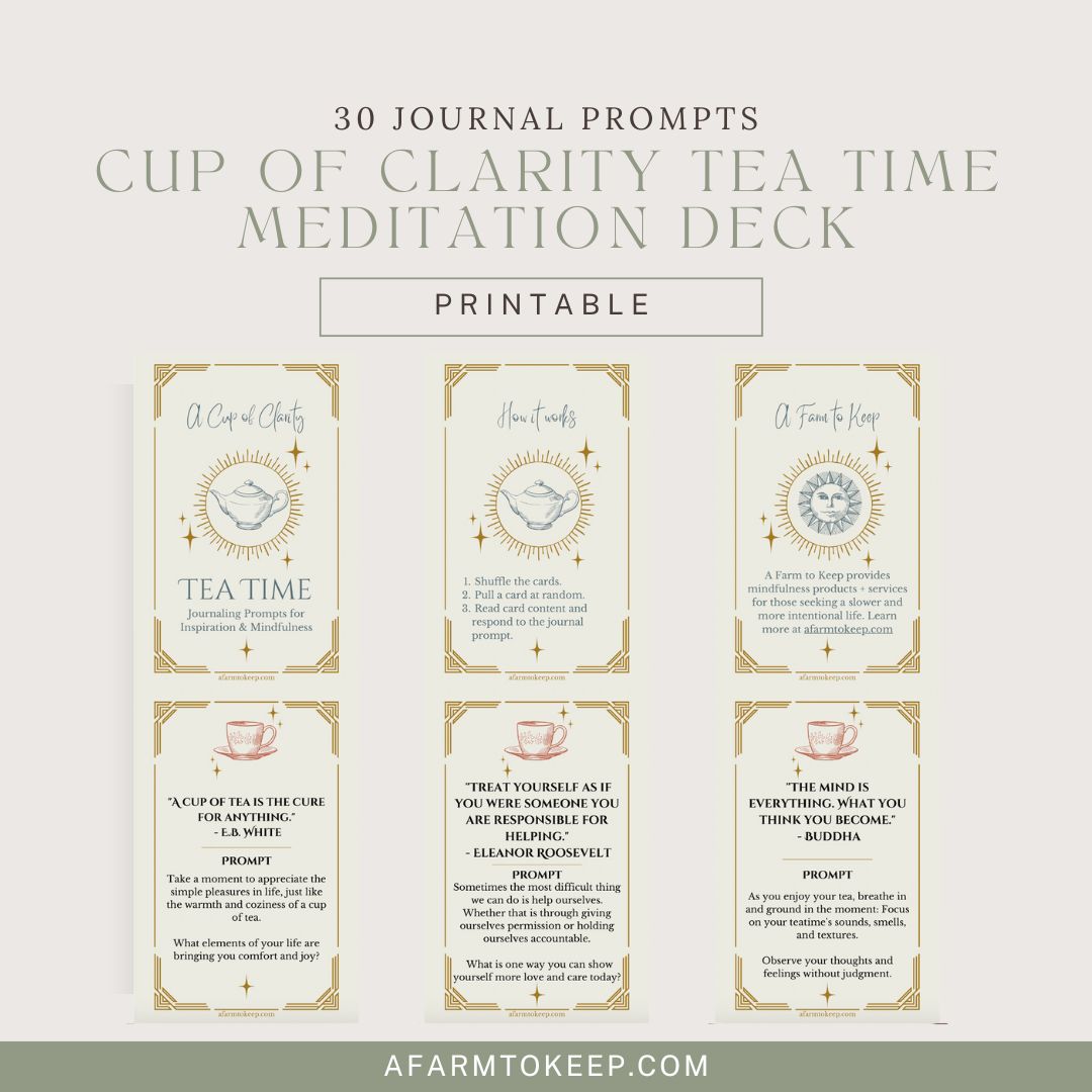 Cup of Clarity A Tea Time Meditation Deck by A Farm to Keep