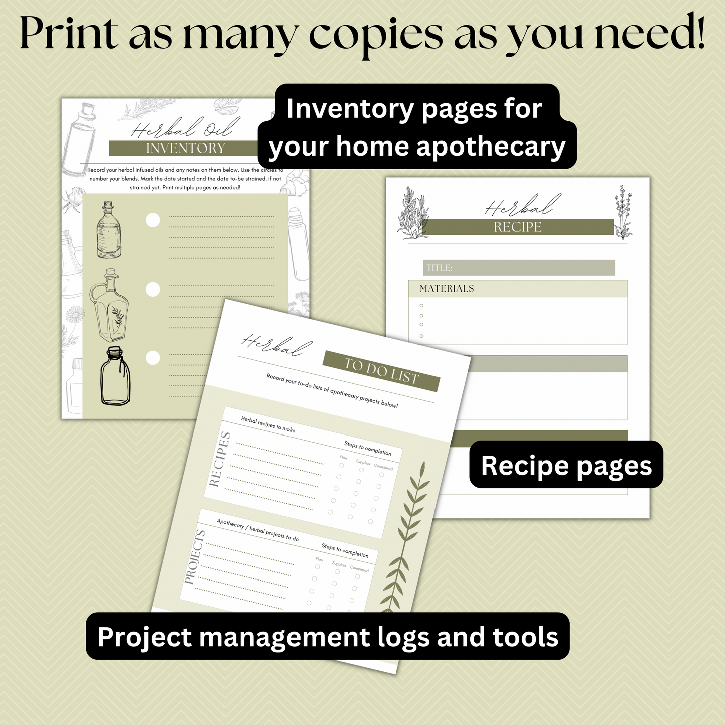 Home Apothecary Planner by The Herbology Faerie
