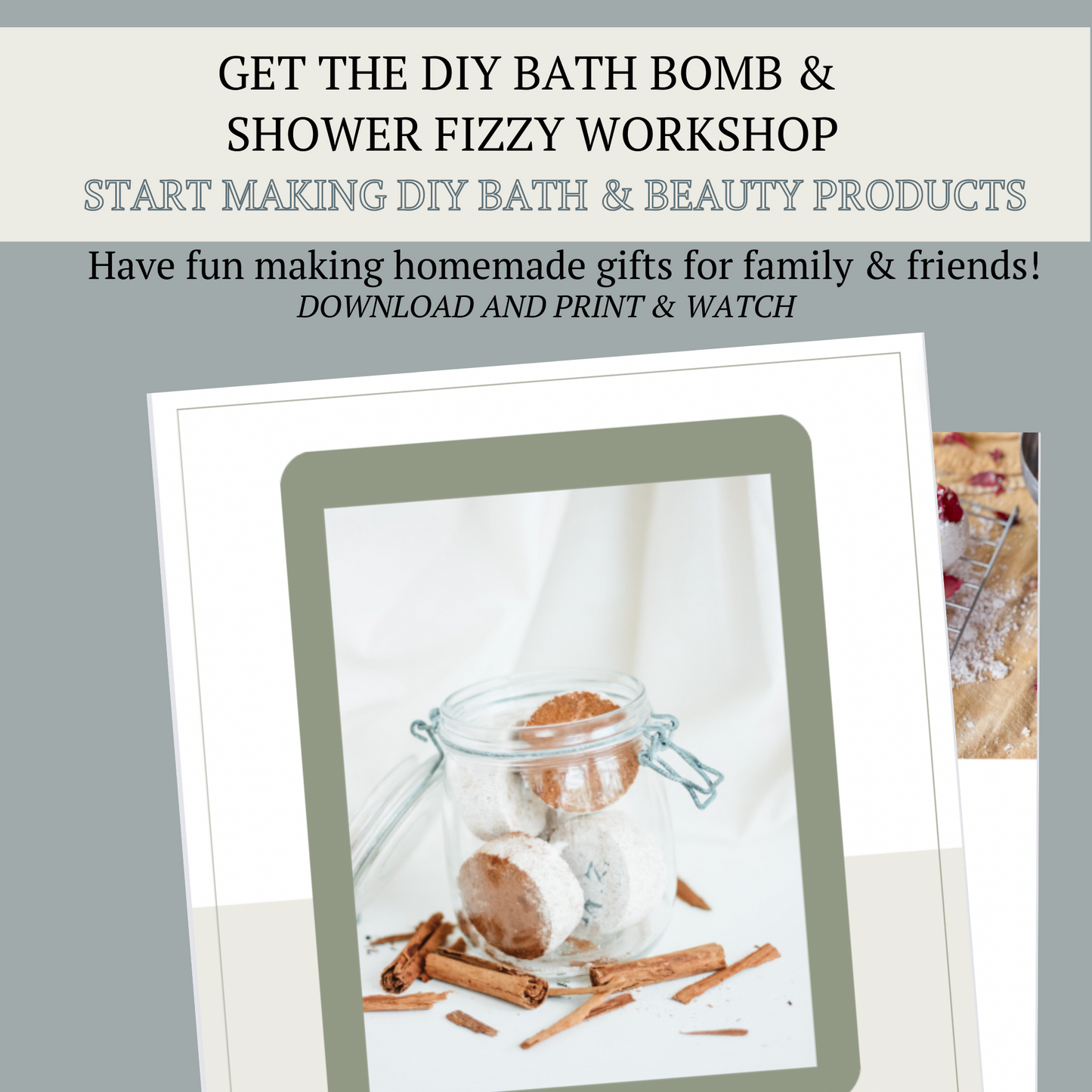 Bath Bomb & Shower Fizzy Instant Download Workshop by A Farm to Keep