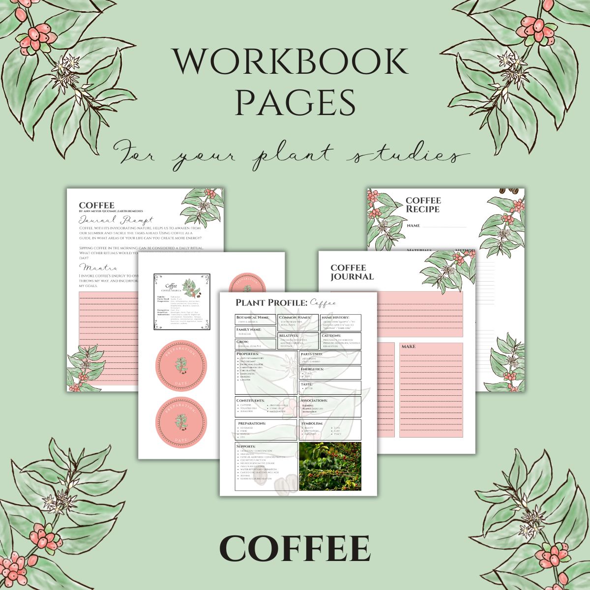 Coffee Workbook Printables