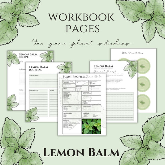 Lemon Balm Workbook Printables
