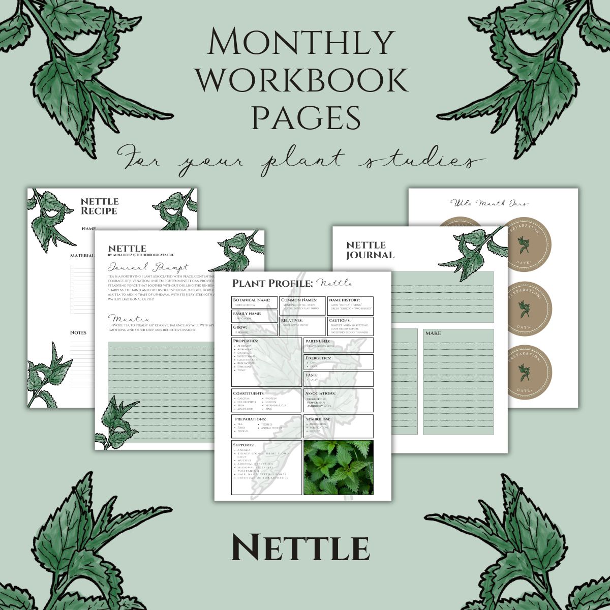 Nettle Workbook Printables