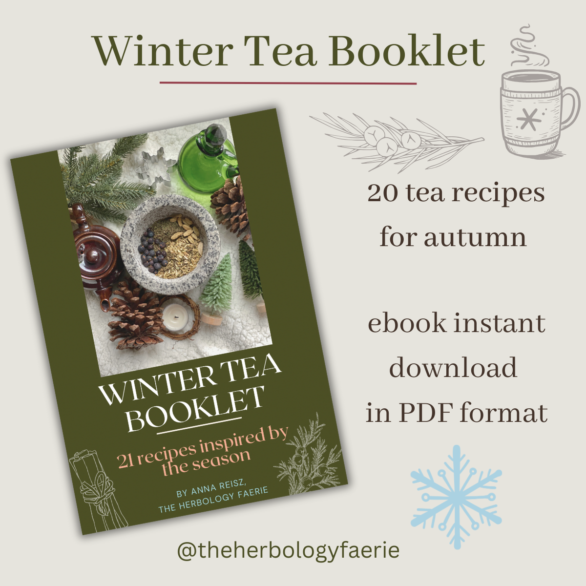 Winter Tea Recipe Booklet by The Herbology Faerie