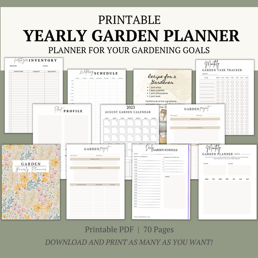 Printable Garden Planner for the Year from A Farm to Keep