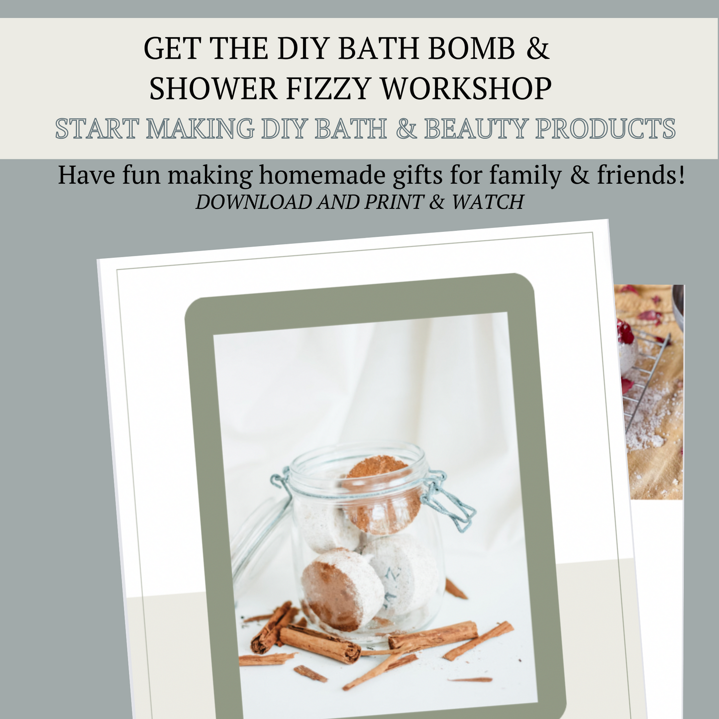 Bath Bomb & Shower Fizzy  Instant Download Workshop by A Farm to Keep