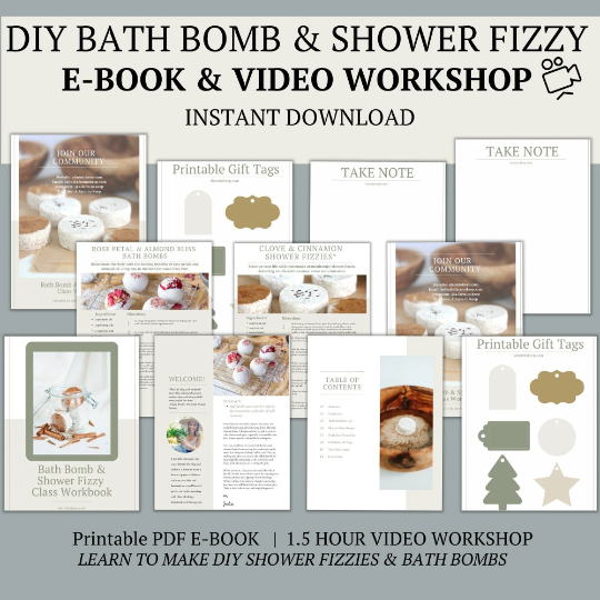 Bath Bomb & Shower Fizzy  Instant Download Workshop by A Farm to Keep